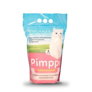 Наполнитель ПИМППИ силикагель розовый для кошек / 4 л.