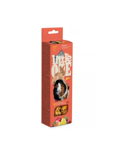 Палочки Little One для морских свинок, кроликов и шиншилл с фруктами / 2х60 гр.