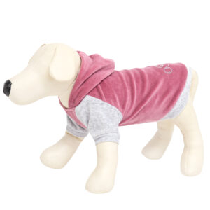 Толстовка из велюра с капюшоном / размер 28 см