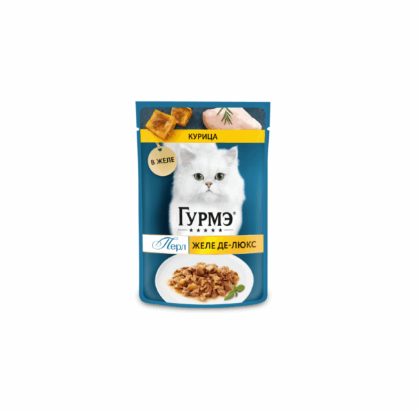 ГУРМЭ ПЕРЛ Желе делюкс курица для кошек / 75 гр.