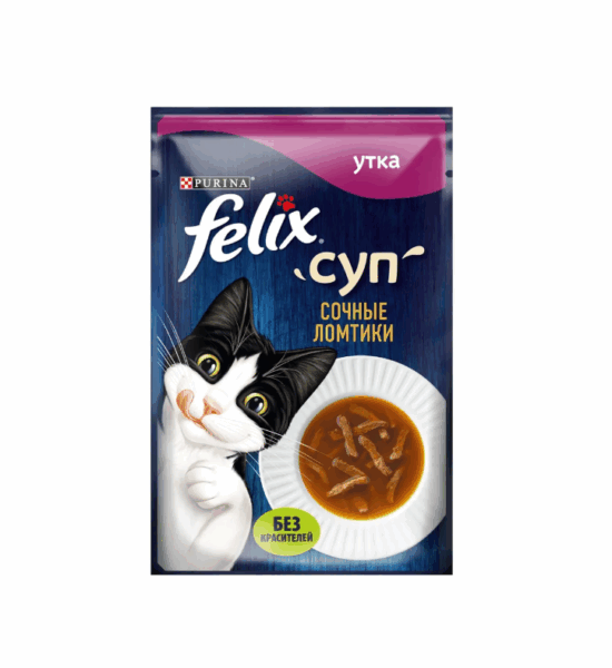 ФЕЛИКС Суп с уткой для кошек / 48 гр.