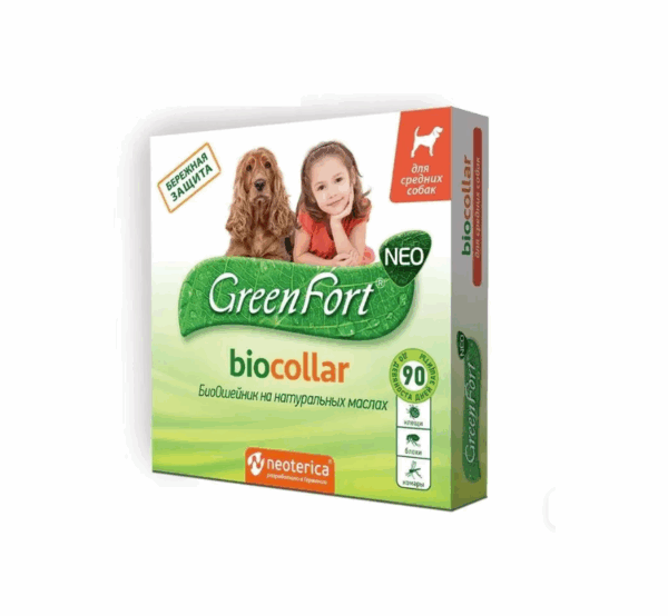 Ошейник от блох и клещей GreenFort  для средних пород собак / 65 см