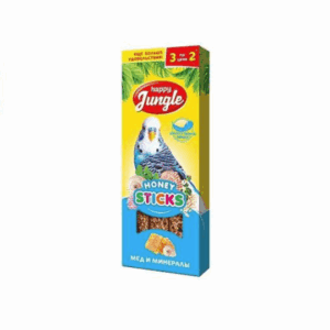 Палочки Happy Jungle для птиц при линьке мед и минералы / 3 шт.