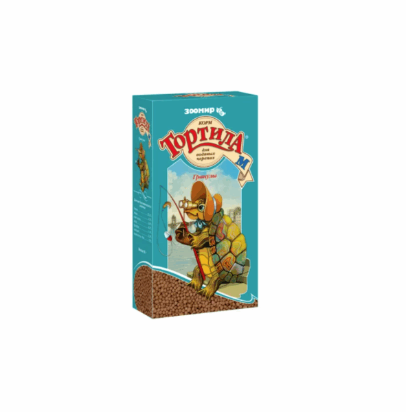 Корм для водяных черепах Тортила М гранулы / 90 гр.