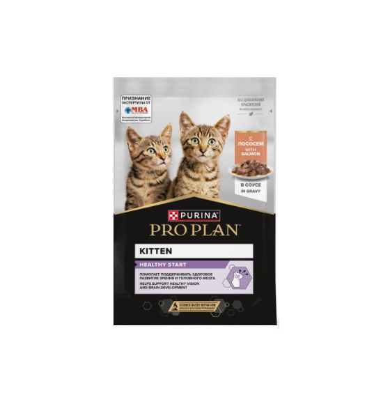 ПРОПЛАН KITTEN для котят с лососем в соусе / 85 гр.