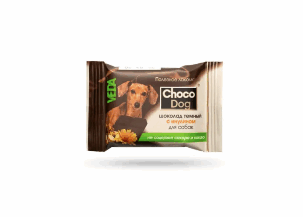 CHOCO DOG для собак Шоколад тёмный с инулином / 15 гр.