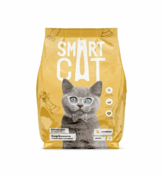 СМАРТ КЭТ для котят с цыплёнком / 1,4 кг.