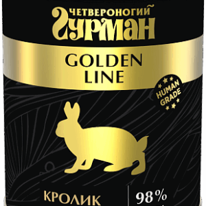 ЧЕТВЕРОНОГИЙ ГУРМАН ГОЛДЕН Для собак кролик натуральный в желе / 340 гр.