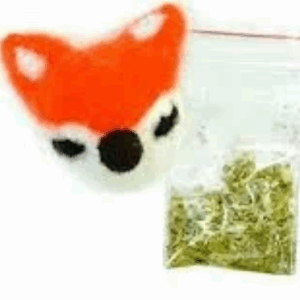 Игрушка для кошек Лисёнок фетр с кошачьей мятой / 4 см