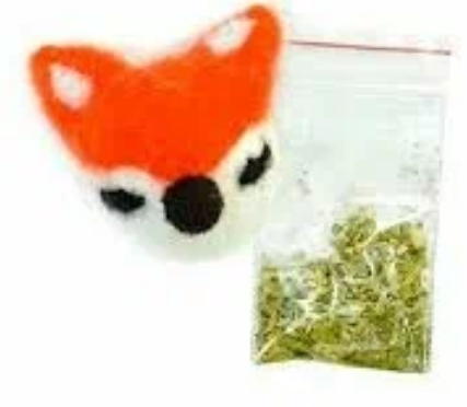 Игрушка для кошек Лисёнок фетр с кошачьей мятой / 4 см