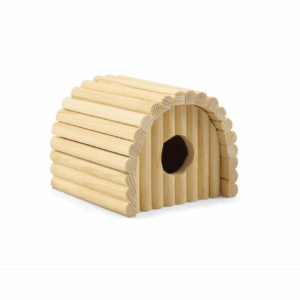 Домик полукруглый для мелких животных деревянный / 12,5х13х*10,5 см