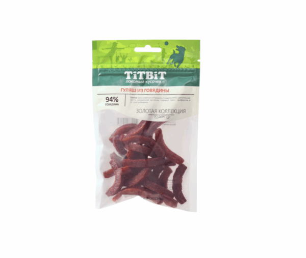 ТИТБИТ для собак Гуляш из говядины / 65 гр.