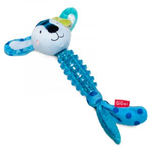 Игрушка для маленьких собак Заяц с пищалкой / 15 см