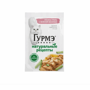 ГУРМЭ Натуральные рецепты лосось с зелёной фасолью / 75 гр.