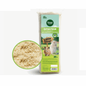 Опилки Триол Стандарт из деревьев лиственных пород для грызунов / 20 л.