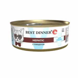 БЕСТ ДИННЕР Hepatic Vet Profi c говядиной для взрослых кошек / 100 гр.