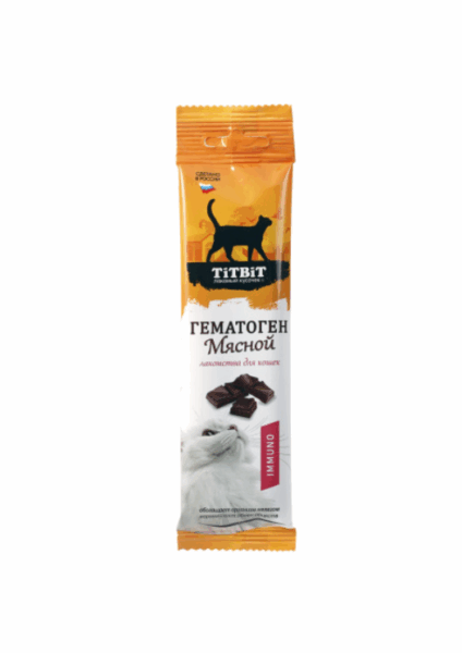 ТИТБИТ Гематоген мясной immuno для кошек / 30 гр.