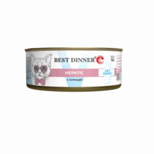 БЕСТ ДИННЕР Hepatic Vet Profi c курицей для взрослых кошек / 100 гр.